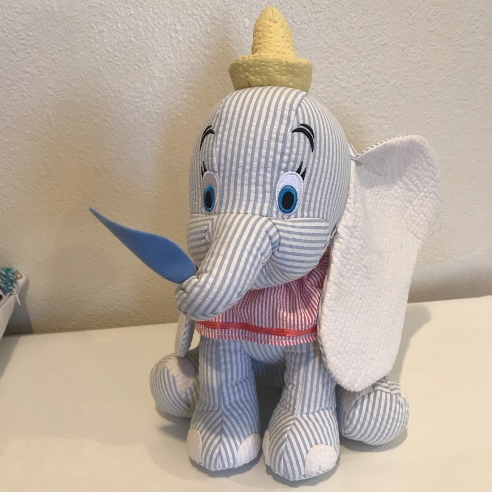 Dumbo The Elephant Blue Stripe Seersucker Plush